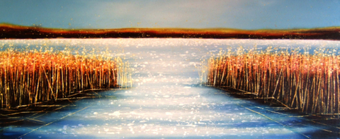 Between the reeds   Acrylic on canvas  120cm x 60cm