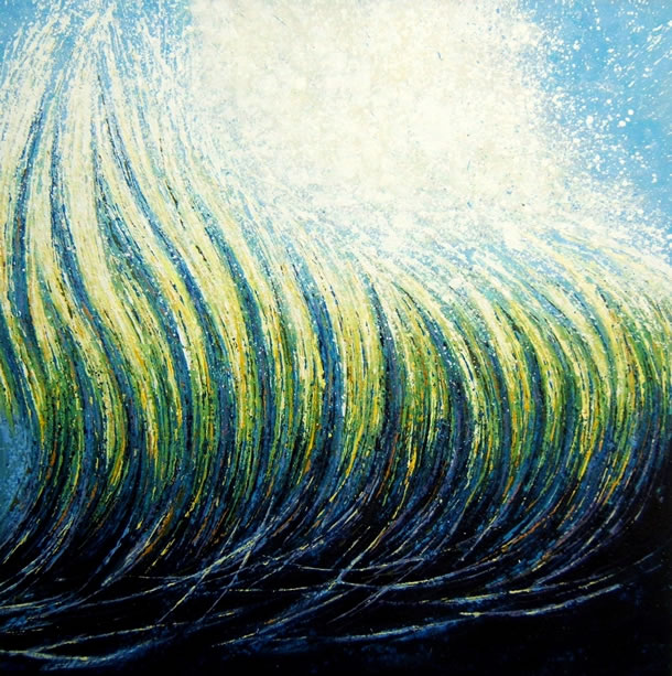 Wave  2   Acrylic on canvas   100 x 100cm